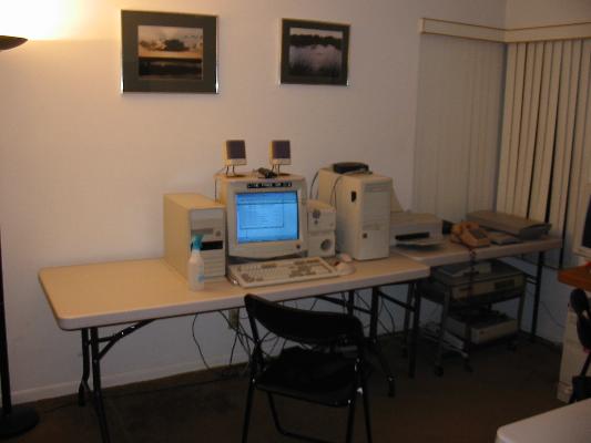 ... and you can see I&#39;ve set up my computers under the drafting table. My work area is now uncluttered and I can even hook up the DEC VT320 terminal ... - after5