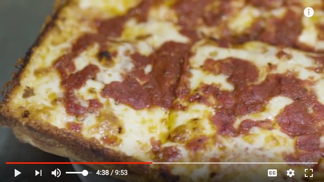 [If properly dried and trimmed, New York-style pizza could be used to make a box for Detroit-style pizza.]