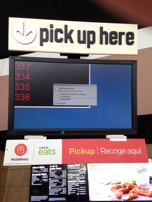 [Image of a crashed Windows box: A stopped clock is right twice a day, unless it's one of those 24-hour clocks which makes it right only once a day, but a crashed Windows box isn't right at any time of day (and some would say that even a functioning Windows box isn't right at any time of the day, but I digress ...)]