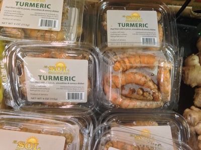 [A picture of fresh turmeric] A mutant carrot or a mutant worm … you decide.