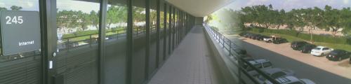 [The Walkway outside The Corporate Offices]