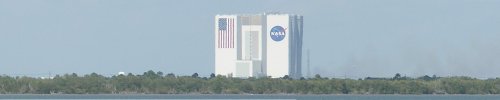 [That small building?  Four shuttle launch assemblies could fit in that small building …]