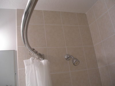 [A curved shower curtain rod]
