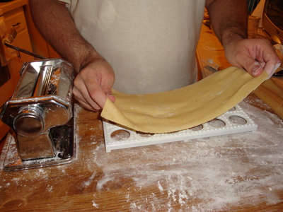 [Even though the dough isn't that sticky, it's still advisable to dust everything with flour]