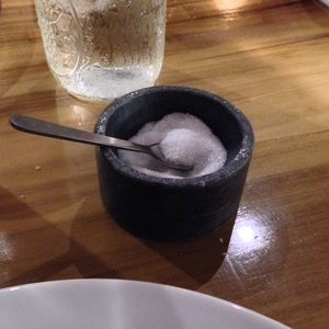 [A salt cellar? In a restaurant?  For patrons?  Unheard of!]