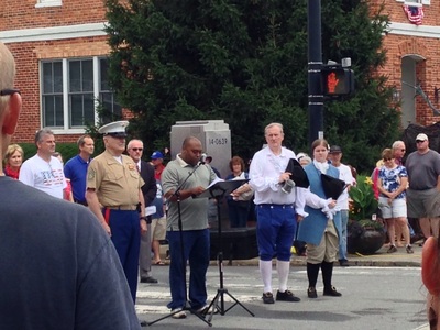 [The sheer gall of these revolutionaries airing their grievances in public!  In front of the county courthouse no less!]