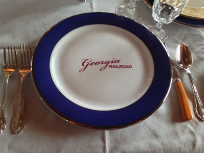 [Original dinner ware from the Georgia Railroad.]