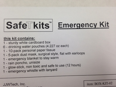 [It's nice to be reminded that the safety kit, which comes in a sturdy white cardboard box, does indeed, contain a sturdy white cardboard box.]