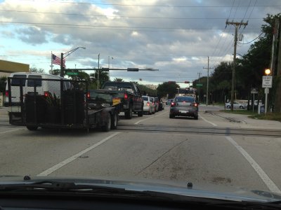 [What part of “DO NOT STOP ON TRACKS” do you not understand?  Maybe I shouldn't have blurred the license plate!]