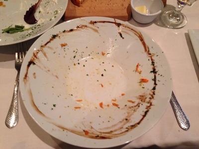 [I came close to licking the bowl clean.  And this was just the salad!  Yes, the food is that good.  And I'm still hoping pictures of empty dinner plates becomes a thing.]